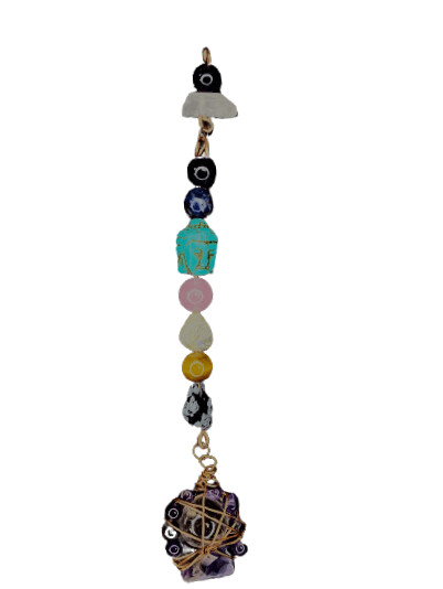 Quartz and Amethyst Tri-Fold Pendulum