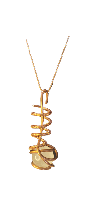 Quartz Copper Wrapped Necklace