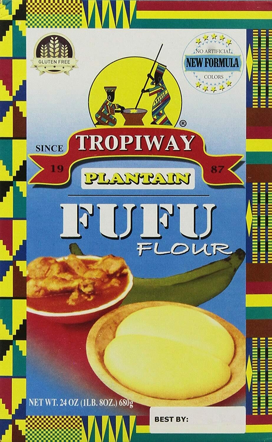 Tropiway Plantain Fufu Flour 24oz (Pack of 2)