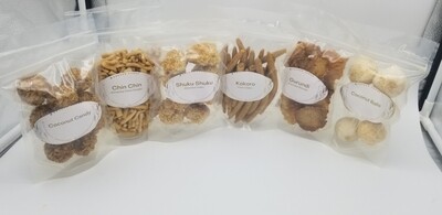 African Snacks (Gurundi, Coconut Candy, Shuku-Shuku , Chin-Chin, Kokoro)