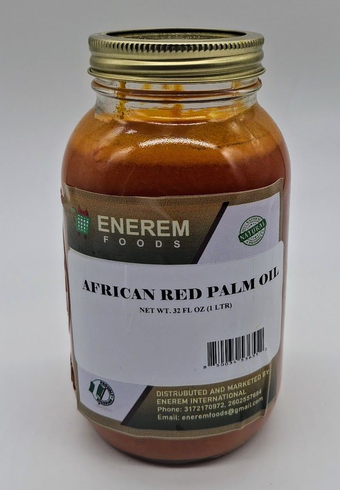 Enerem African Red Palm Oil / Epo Pupa / Nigerian Palm Oil 1 litre (1/4 gal)