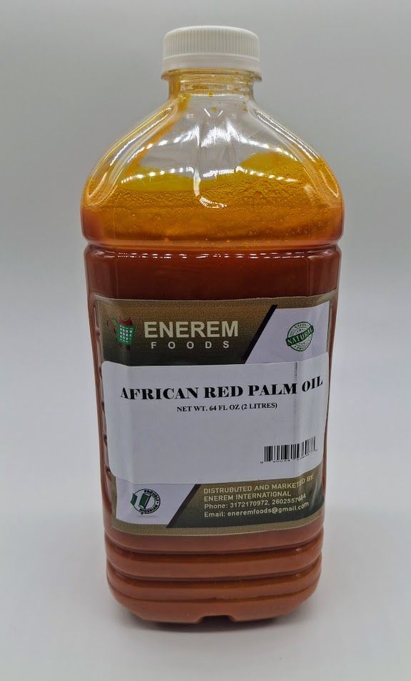 Enerem African Red Palm Oil / Epo Pupa / Nigerian Palm Oil 2 ltrs (1/2 gal)