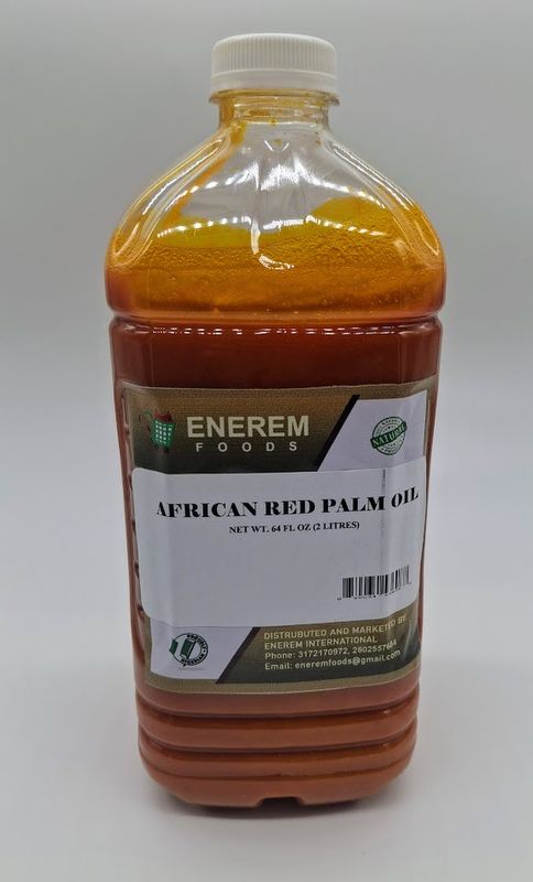 Enerem African Red Palm Oil / Epo Pupa / Nigerian Palm Oil 2 ltrs (1/2 gal)