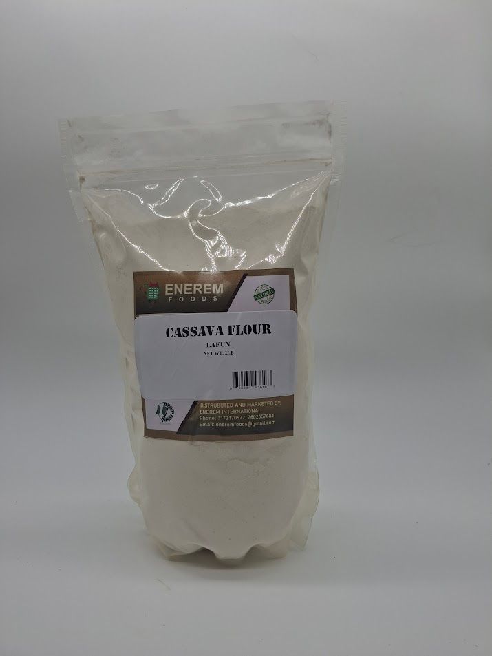Enerem Cassava Flour / Elubo Lafun 2lb / Kokonte / Yuca Root Flour / Manioc Flour