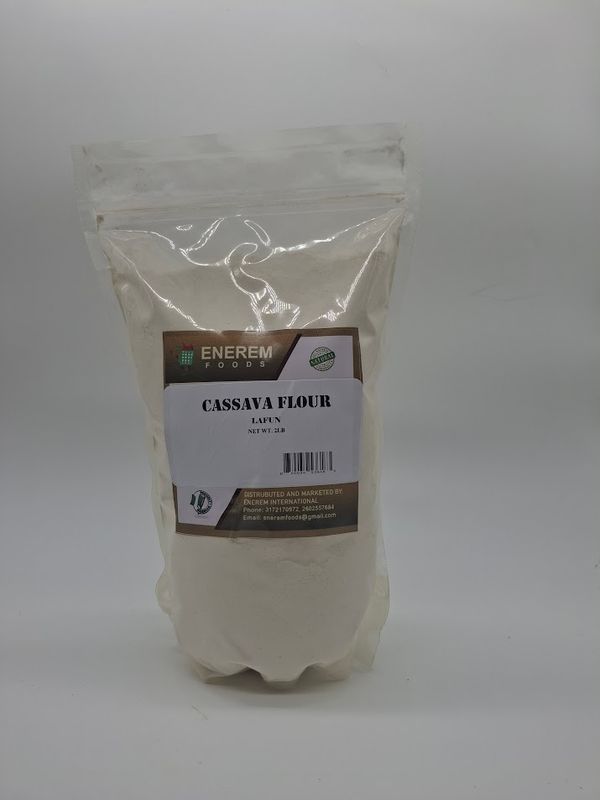 Enerem Cassava Flour / Elubo Lafun 2lb / Kokonte / Yuca Root Flour / Manioc Flour