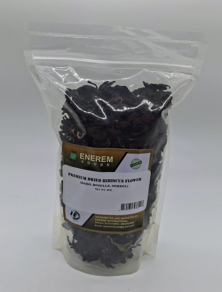 Enerem Dried Hibiscus Flower (Zobo/Dried Sorrel/Roselle) 8oz