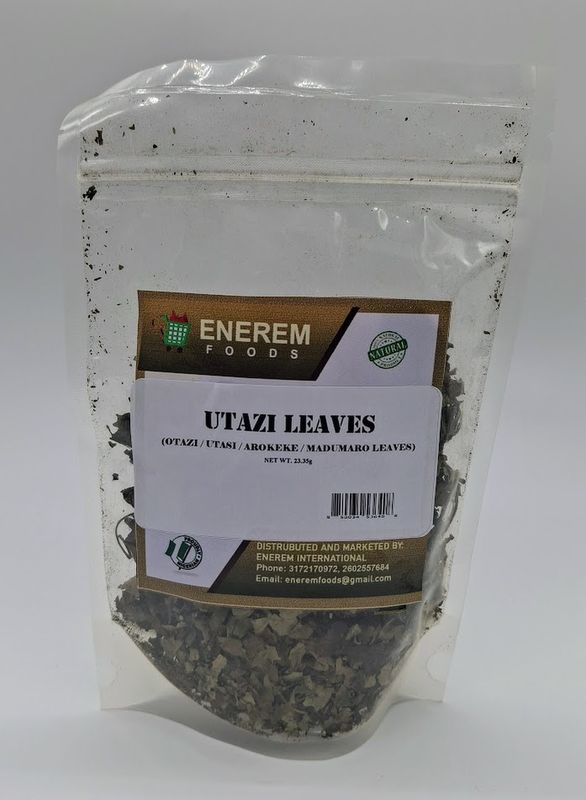 Enerem Dried Utazi leaves / Otazi leaves / Utasi / Arokeke / Gongronema latifolium  23.35g (1oz)