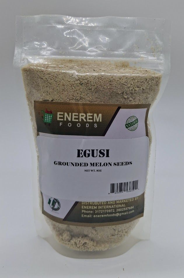 Enerem Egusi / Grounded Melon Seeds / Agushie / Nigerian Egusi 8oz