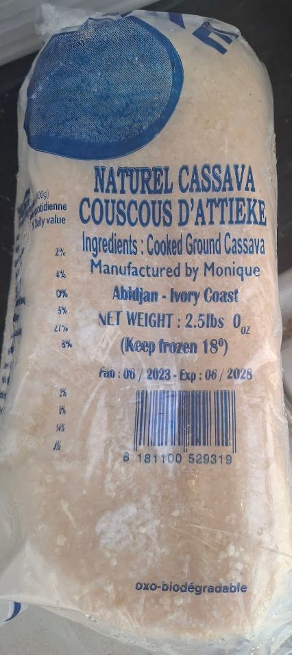 Frozen Attieke - Cassava Couscous, 2.5lb