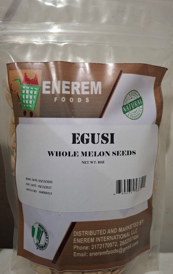 Enerem Egusi (Whole Melon Seeds) 8oz