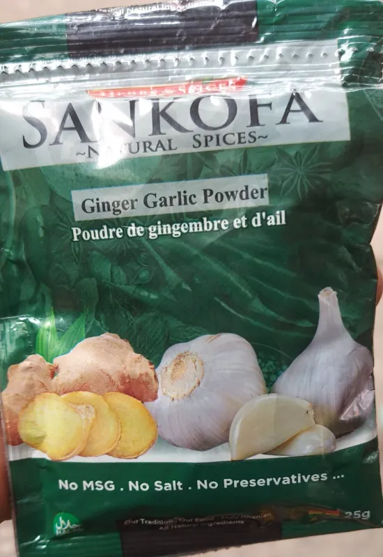 Sankofa Natural Spices- Ginger Garlic 25g
