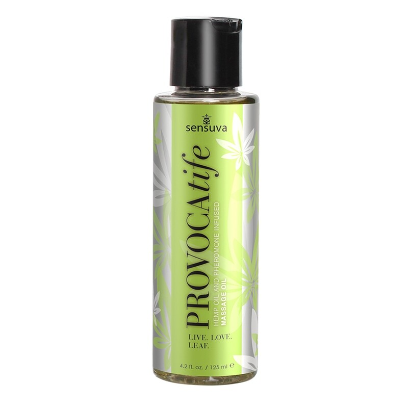 Provocatife Hemp Oil &amp; Pheromone Infused Massage Oil 4.2 fl.oz. Bottle