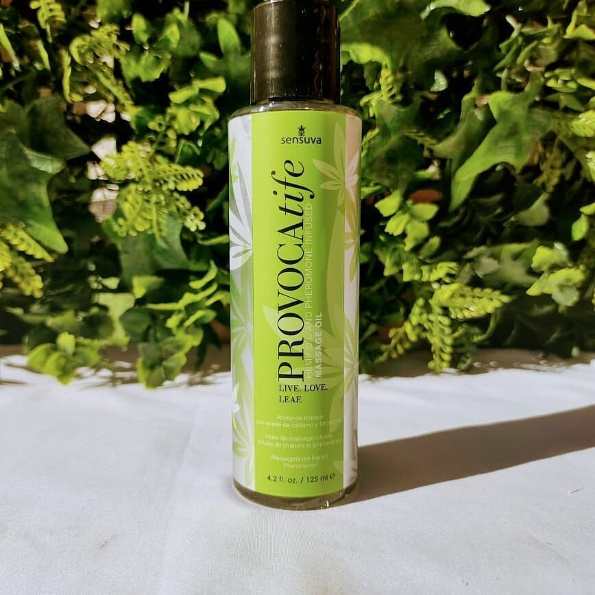 Provocatife Hemp Oil &amp; Pheromone Infused Massage Oil 4.2 fl.oz. Bottle