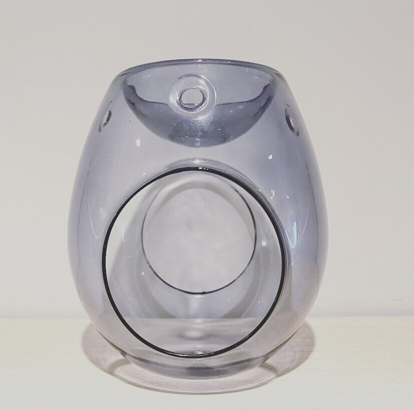 Smokey grey glass burner