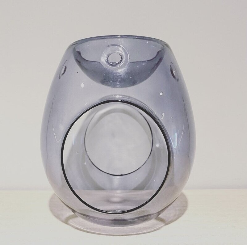 Smokey grey glass burner