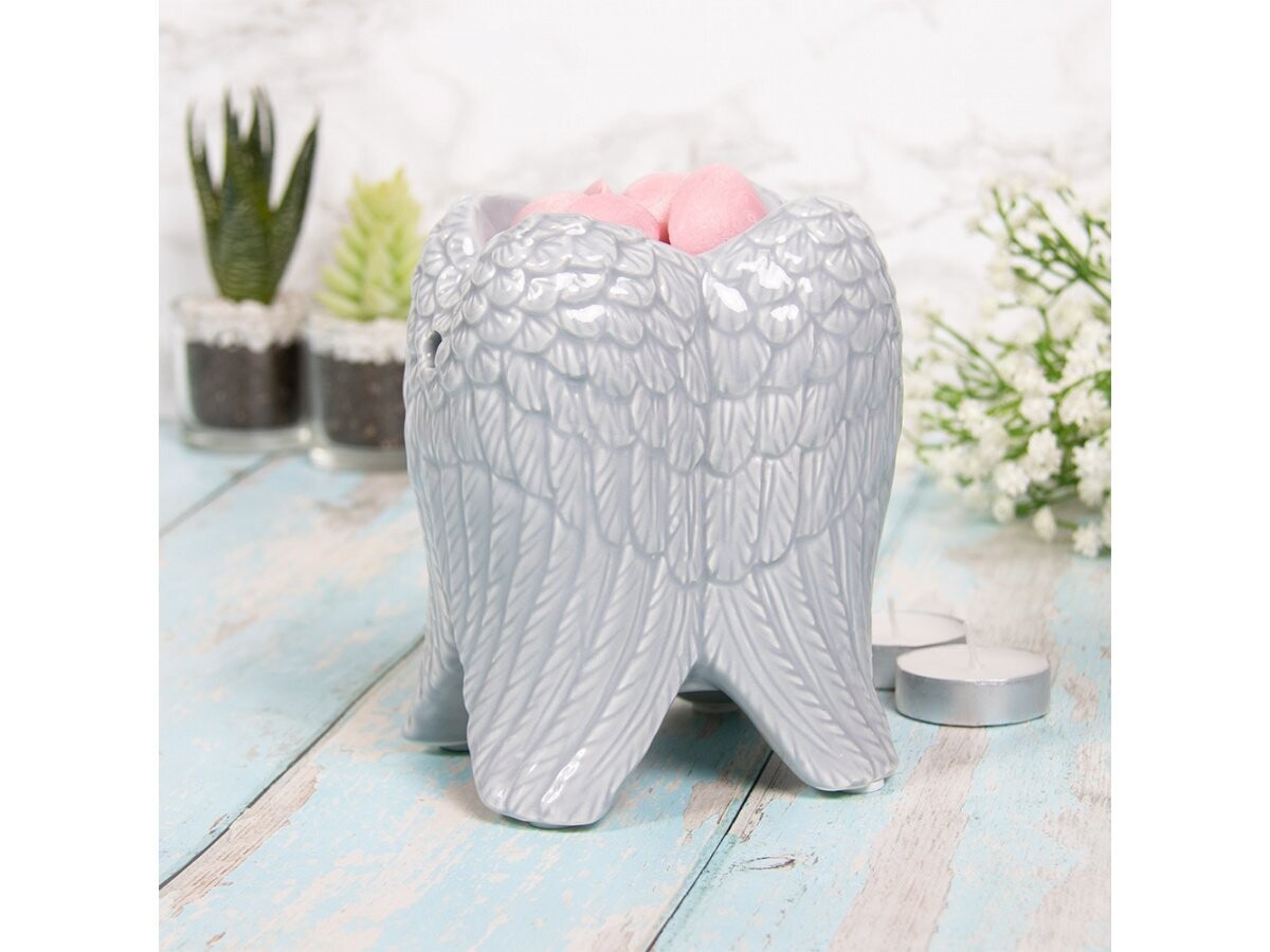 Angel wing wax melt burners grey