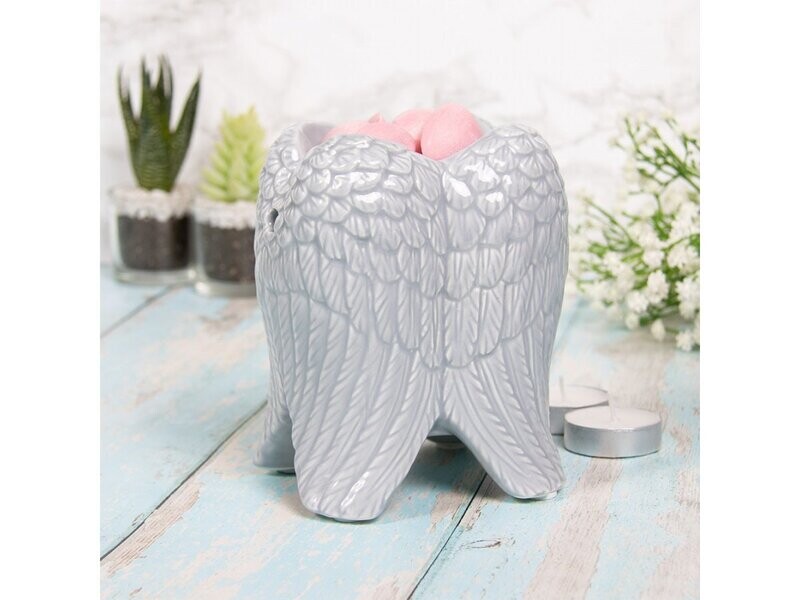 Angel wing wax melt burners grey
