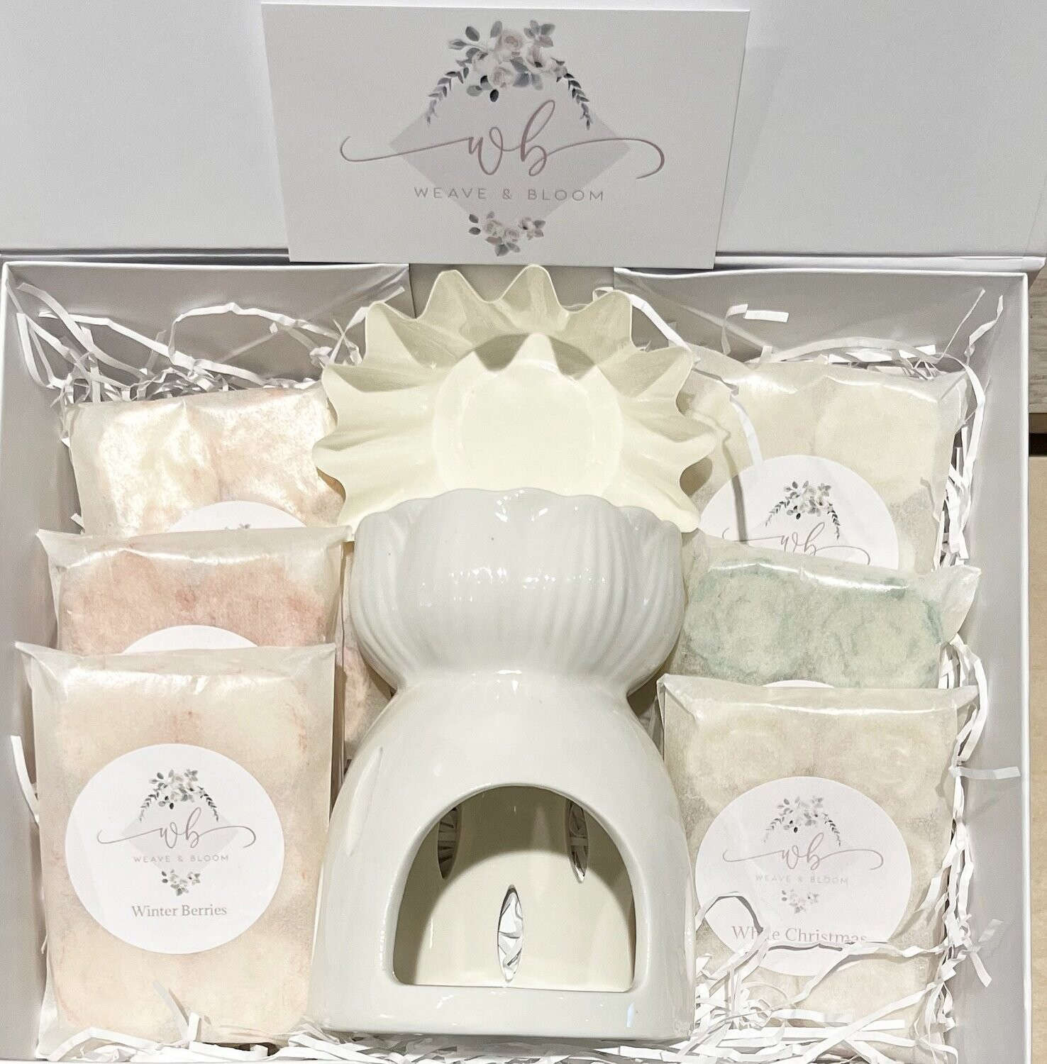 Lotus burner gift set with 6 sets of melts
