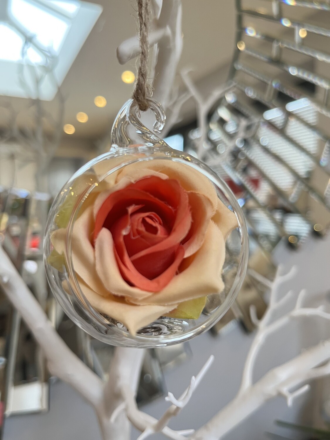 Peach, Orange glass ball