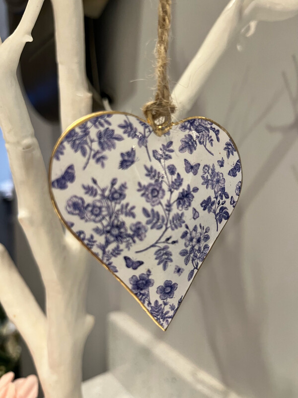 Vintage Blue Hearts