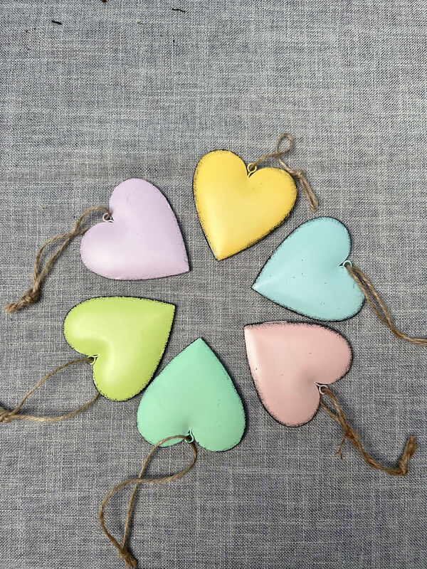 Set Of Pastel Hearts