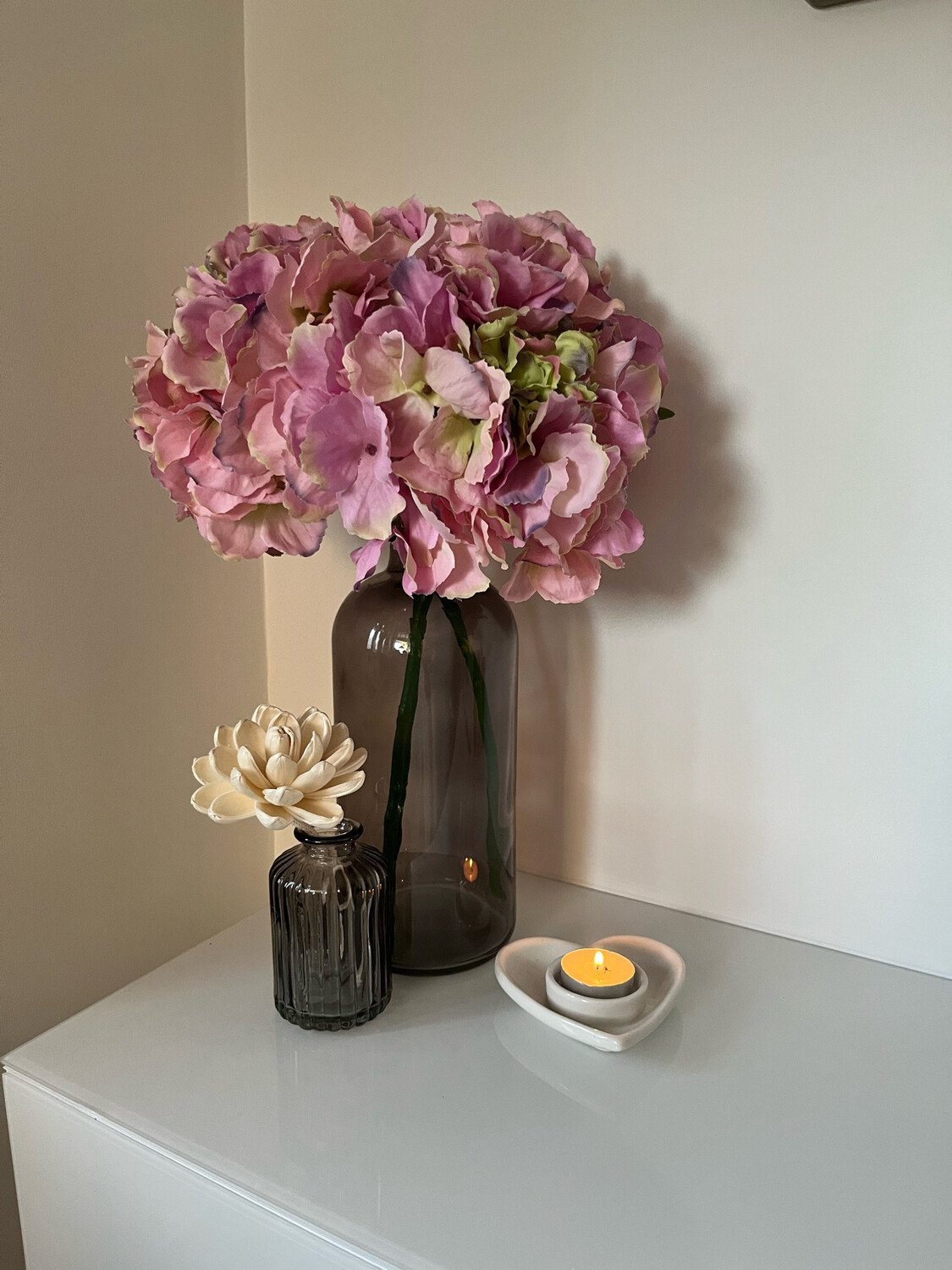 Smokey Glass Bottle Vase