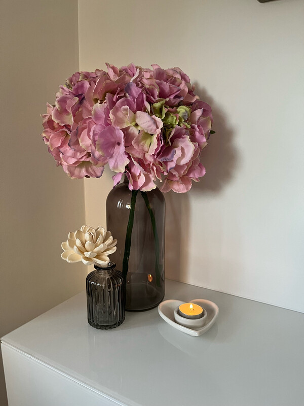 Smokey Glass Bottle Vase