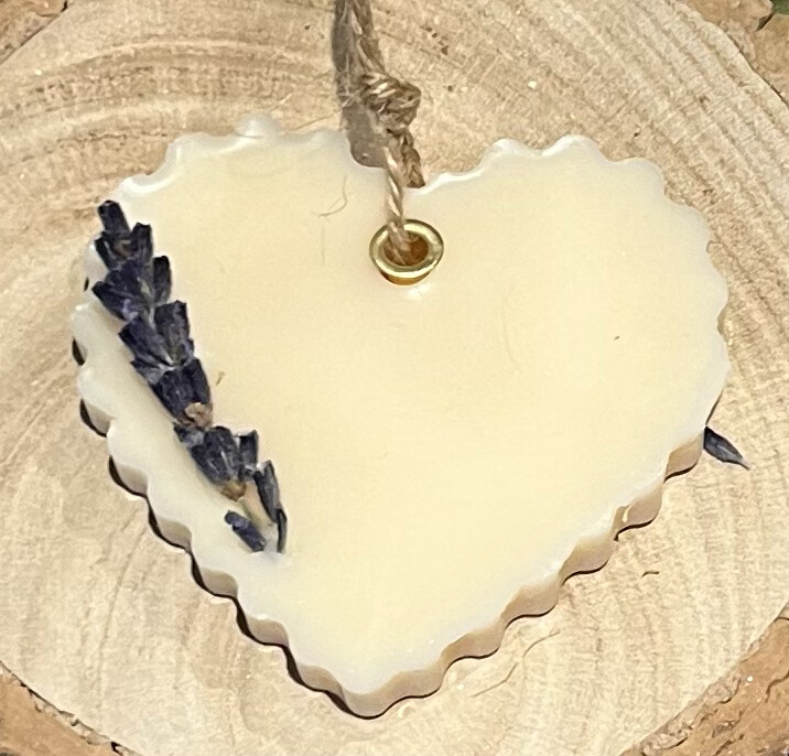 Wax melt Hanging Heart  Freshener  Lavender Spa