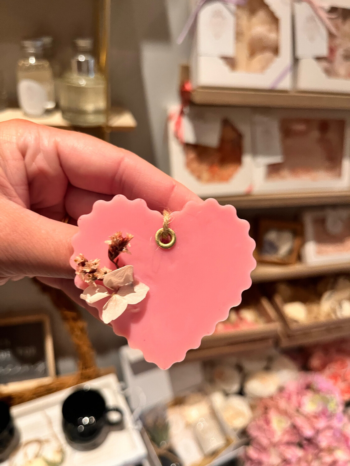 Wax Melt Hanging Heart Rhubarb & Strawberry