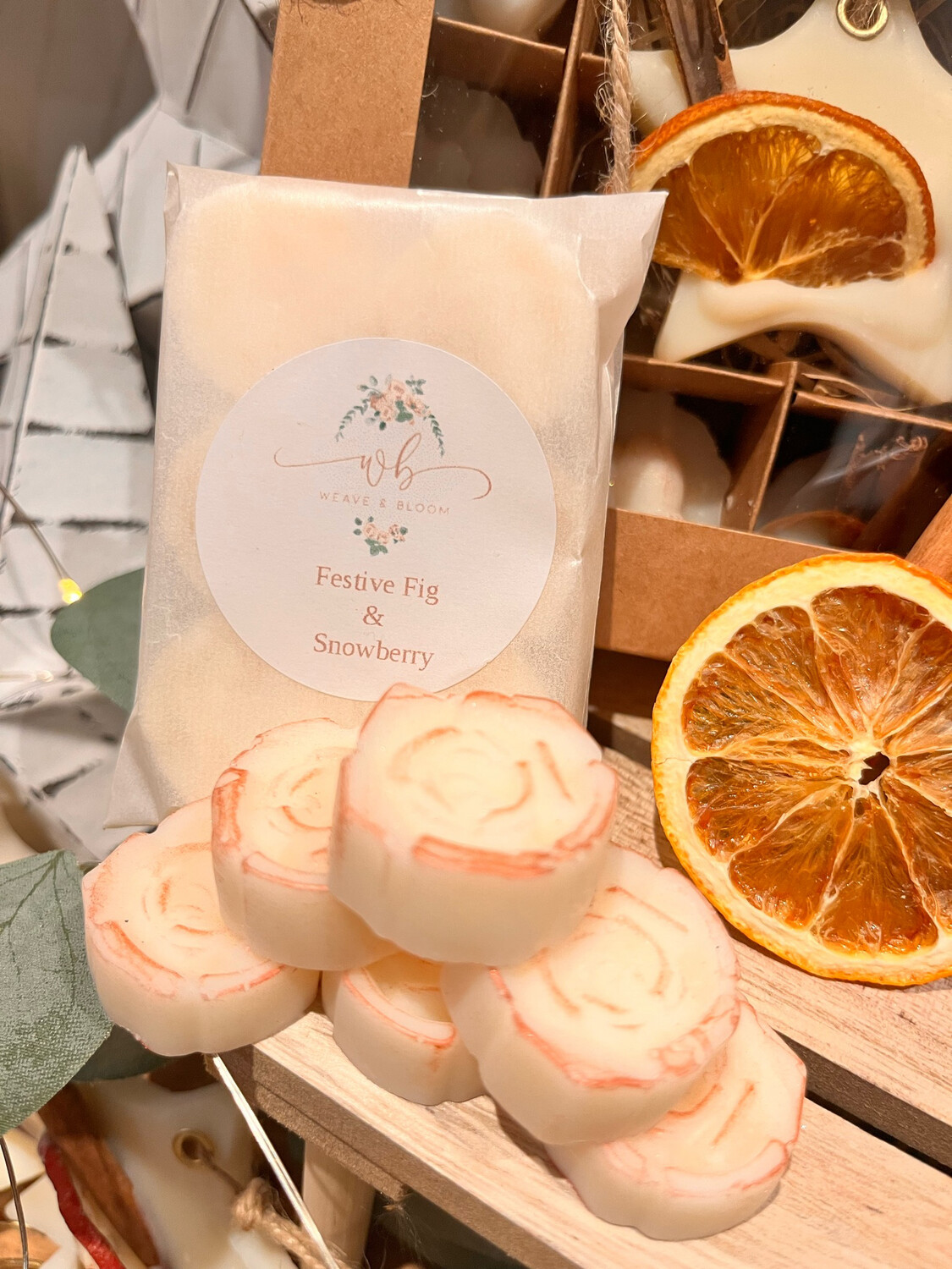 Christmas wax melts available in 12 diffent scents