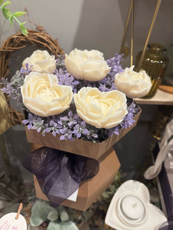 Heart Rose Bouquet purple  foliage
