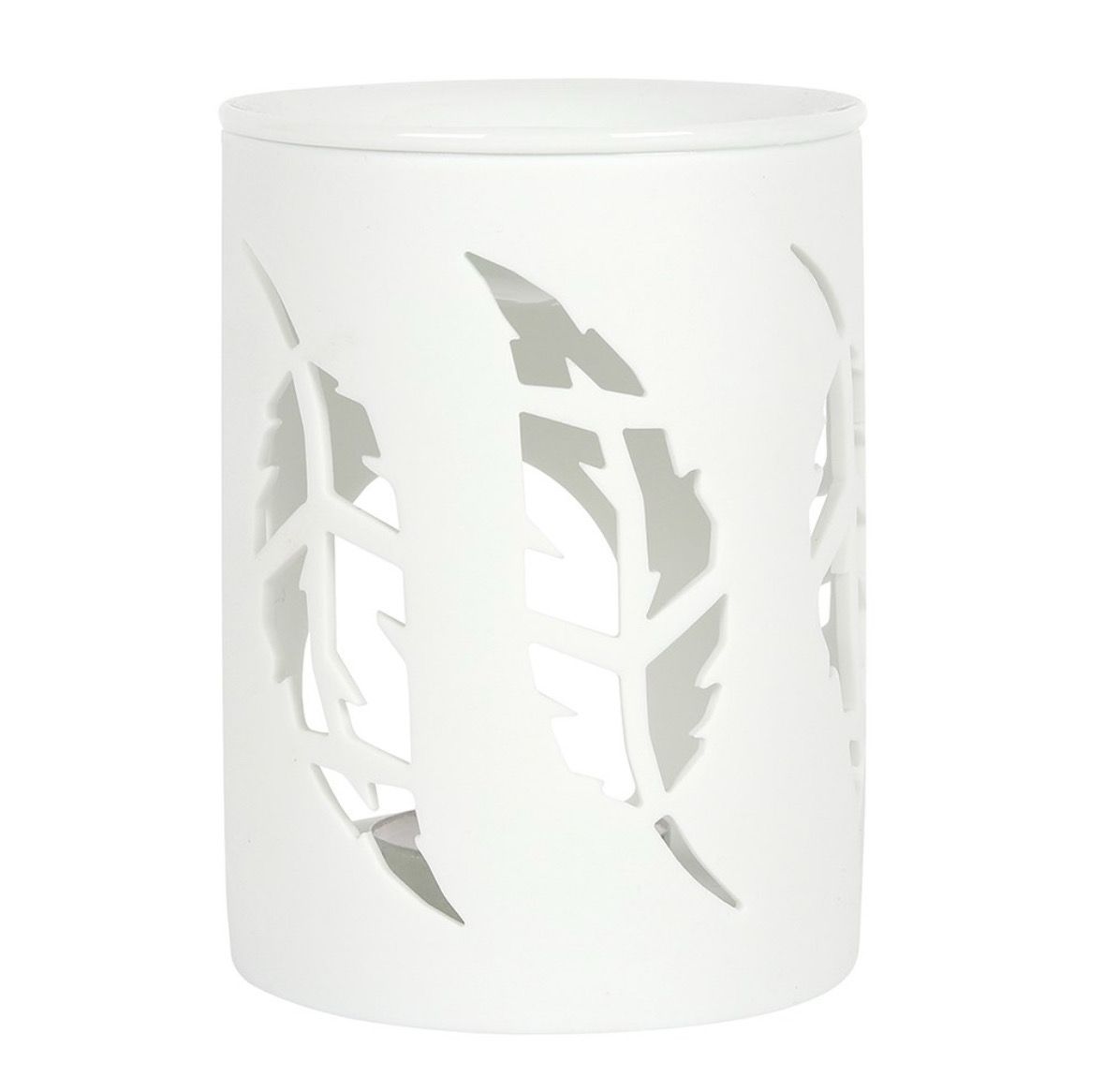 White Feather Cut Out Burner