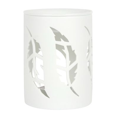 White Feather Cut Out Burner White Feather Cut Out Burner