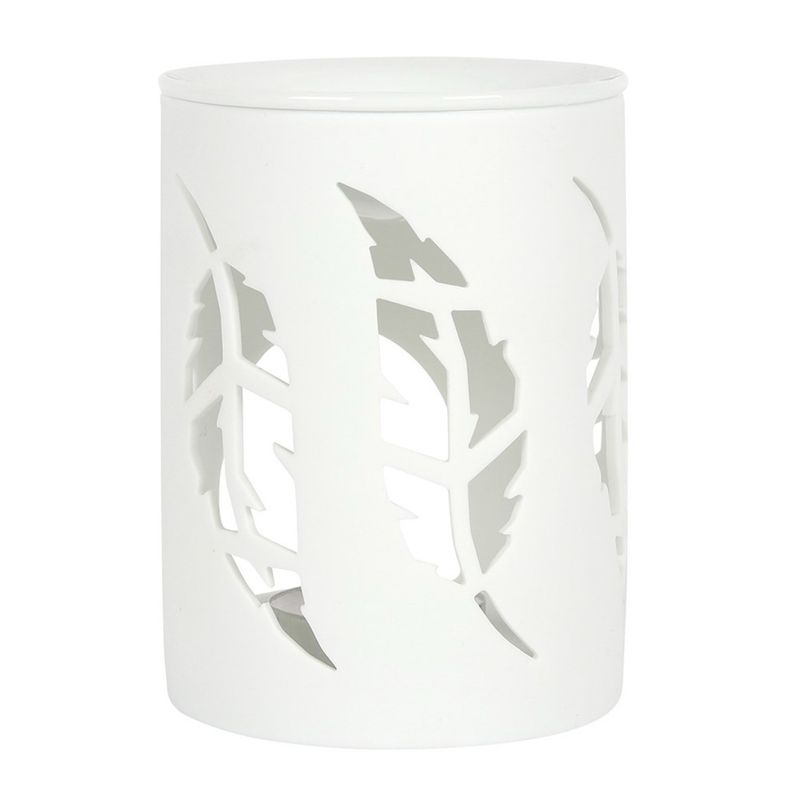 White Feather Cut Out Burner