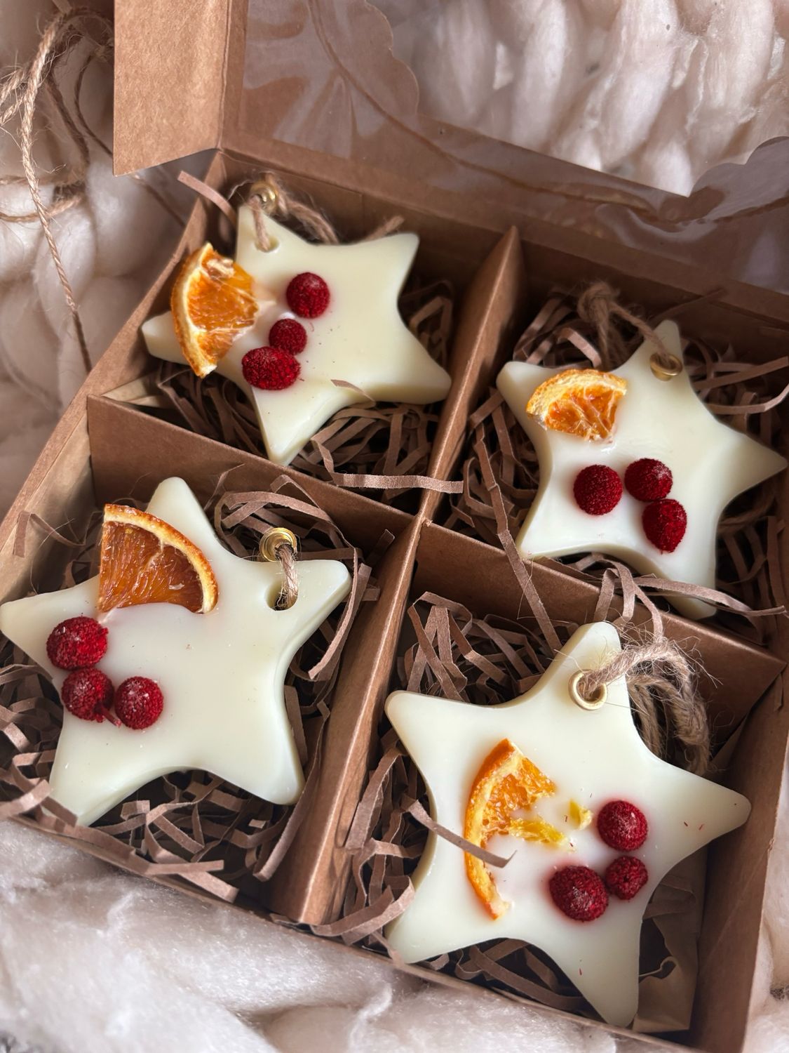Cranberry , Orange & Cinammon star Decoration