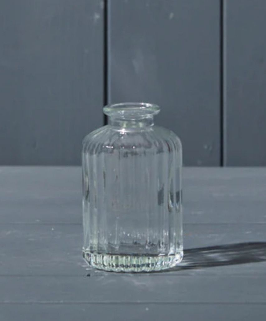 Clear Ribbed diffuser bottle