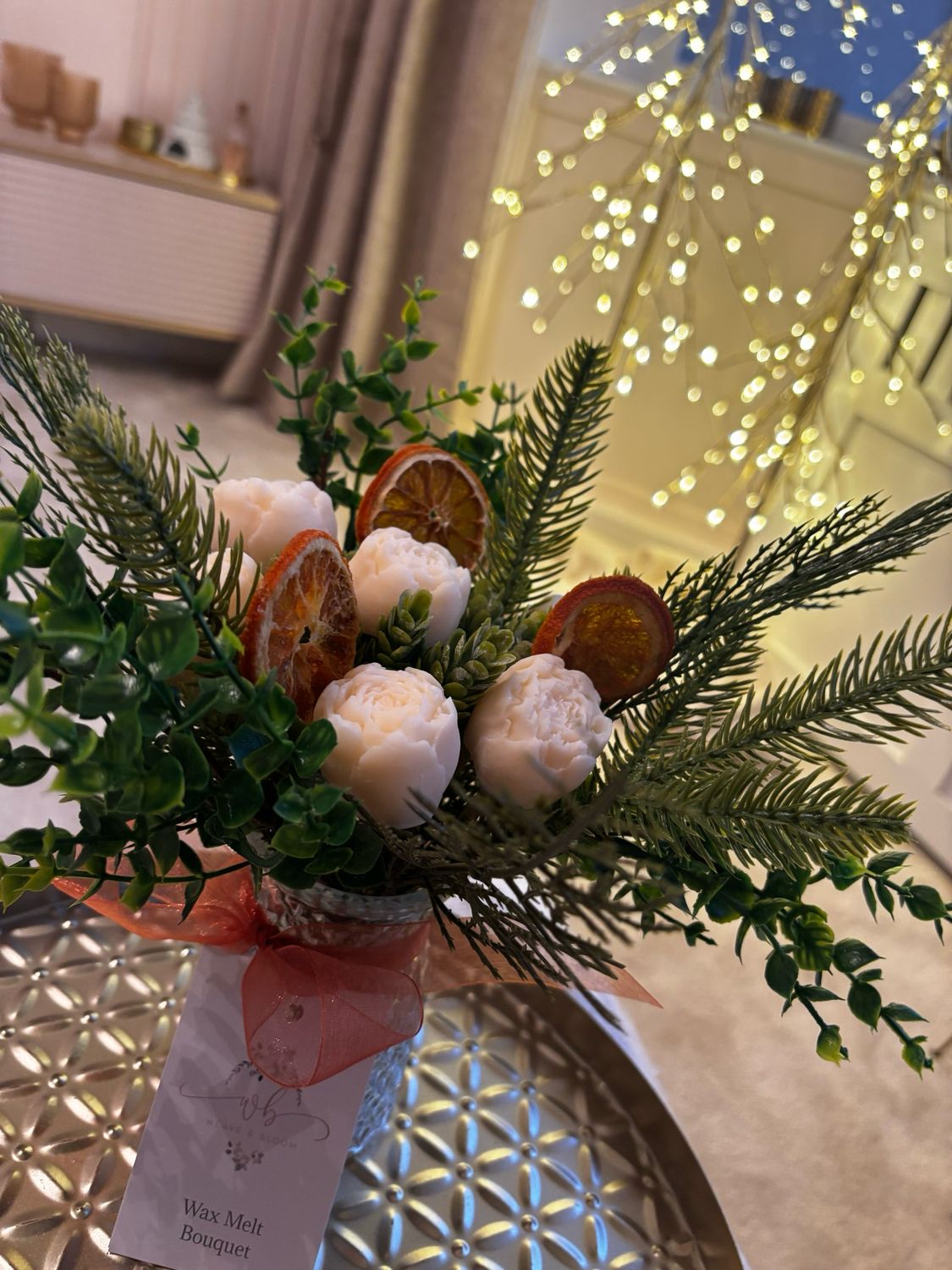 Christmas Wax Melt Bouquet vase collection Spiced Orange Christmas Wax Melt Bouquet vase collection Spiced Orange