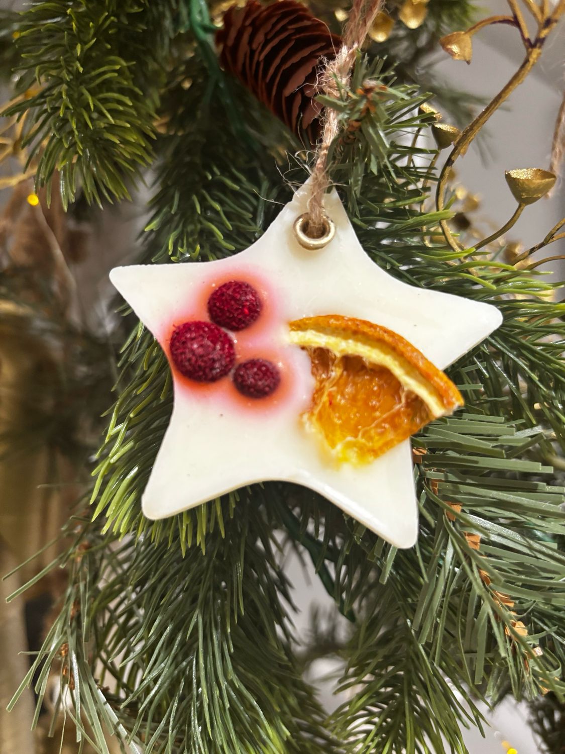 Single Hanging Scented Star Cranberry & Orange
