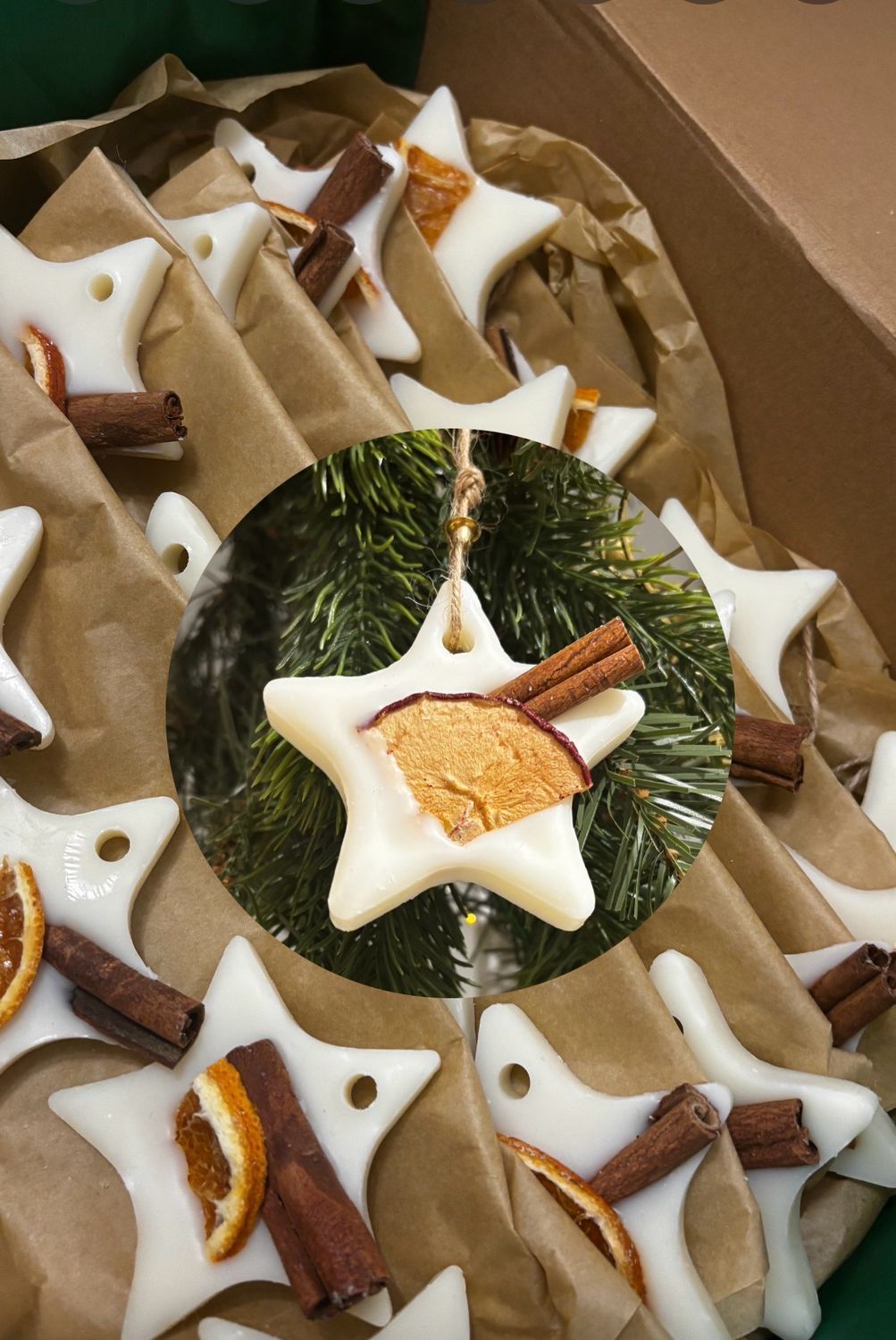 Hanging wax melt stars Apple & Cinnamon 25 pack Hanging wax melt stars Apple & Cinnamon 25 pack