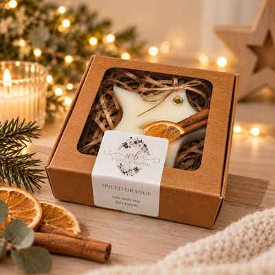 Single Festive Wax Melt Star – Gift Boxed