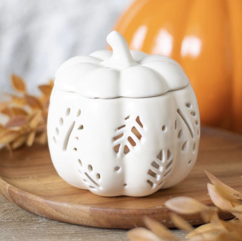 Autumnal White Pumpkin Burner