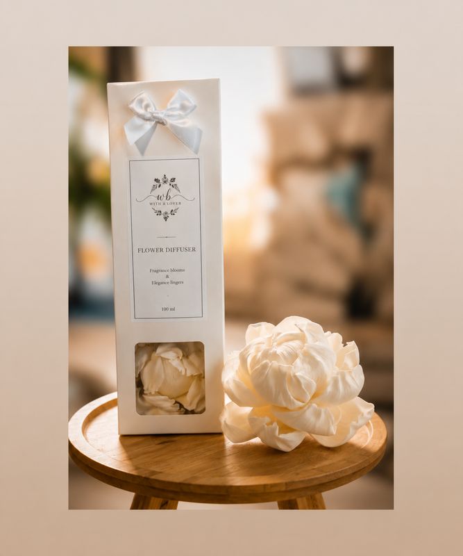 Duchess Peony Flower diffuser Duchess Peony luxury flower reed diffuser home fragrance