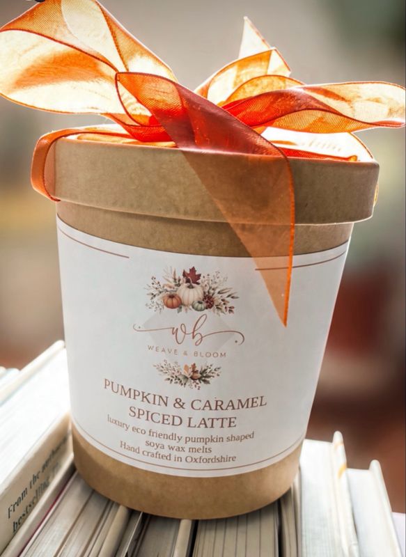 Pumpkin & Caramel Spiced Latte Wax Melt pot
