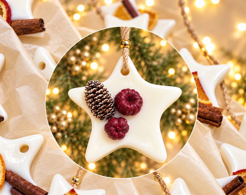 Hanging Wax Melt Stars Winter berries 25 pack