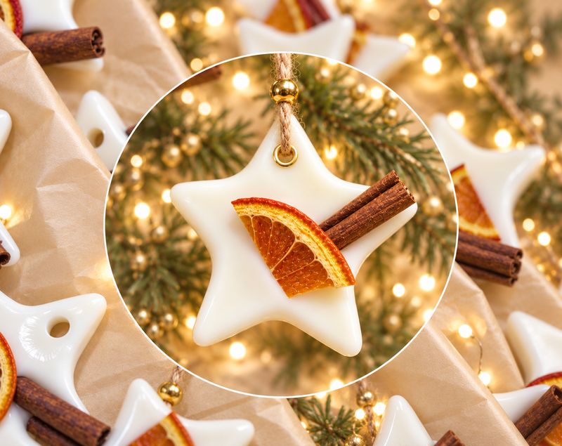 Hanging Wax Melt Stars spiced orange 25 pack