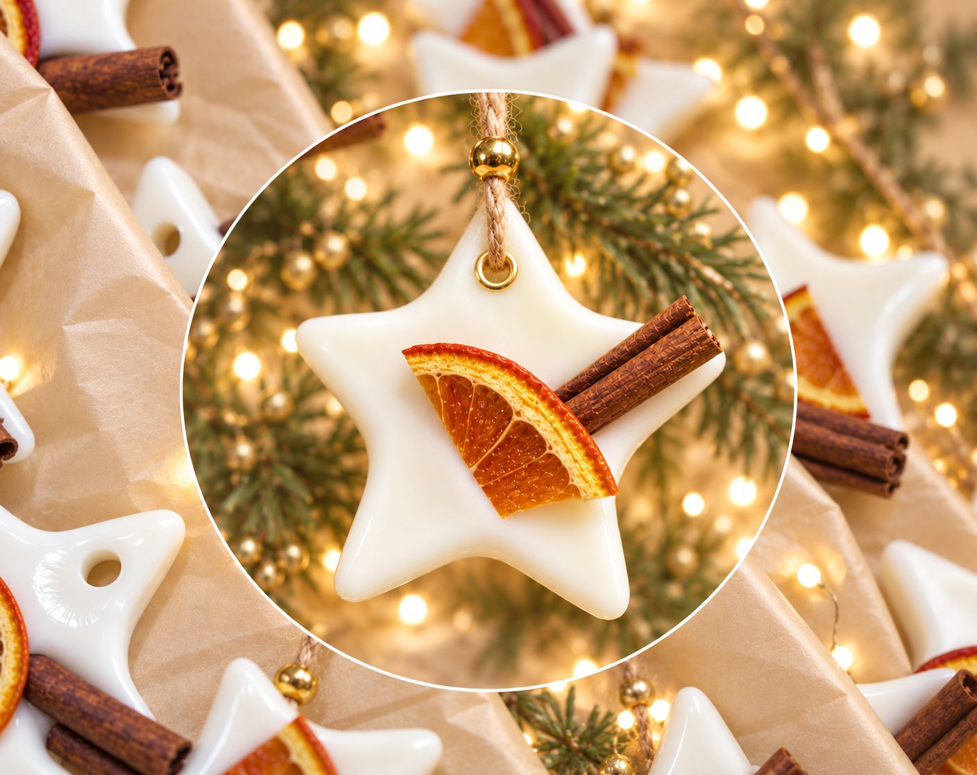 Hanging Wax Melt Stars spiced orange 25 pack Hanging Wax Melt Stars spiced orange 25 pack