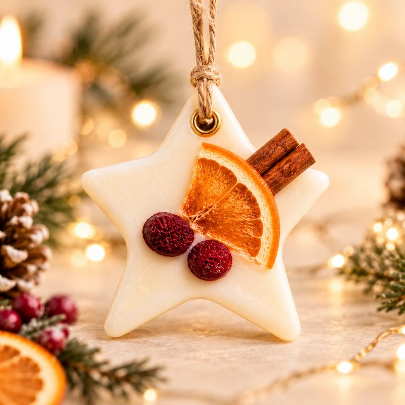 Single Hanging Scented Star Cranberry & Orange