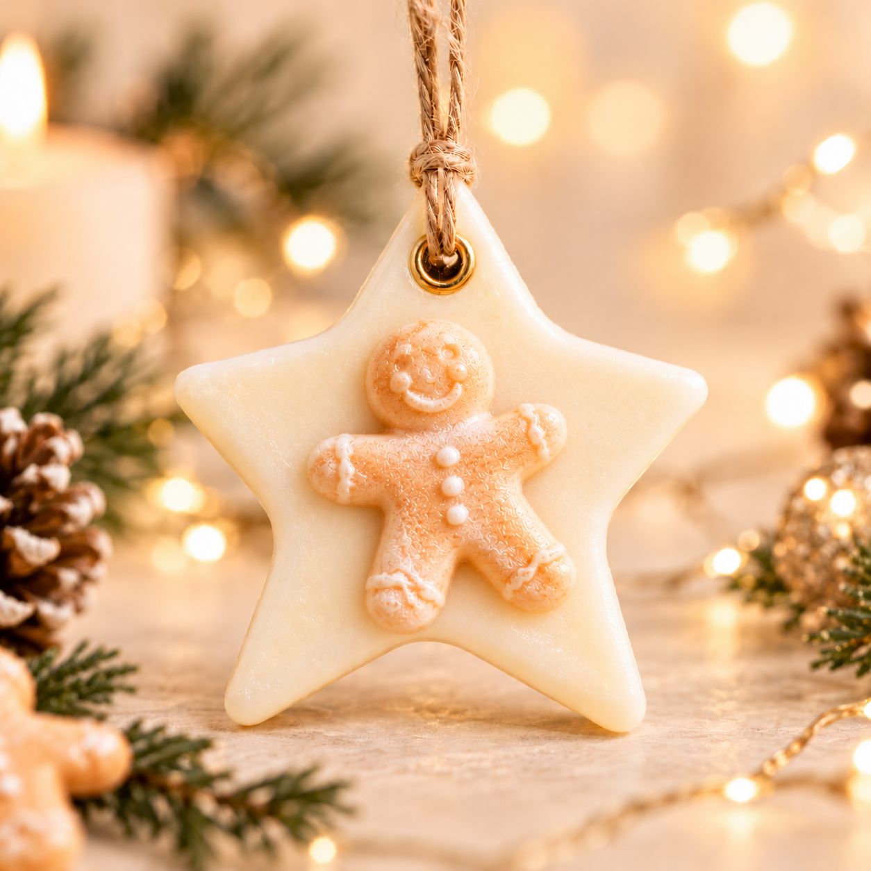 Single Hanging Scented Star Gingerbread Single Hanging Scented Star Gingerbread