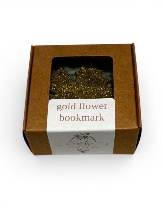 gold flower bookmark