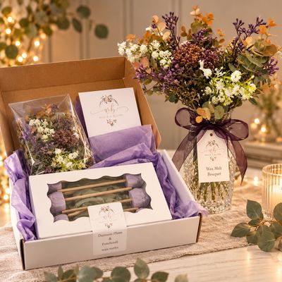 Vase collection purple berry wax melt bouquet